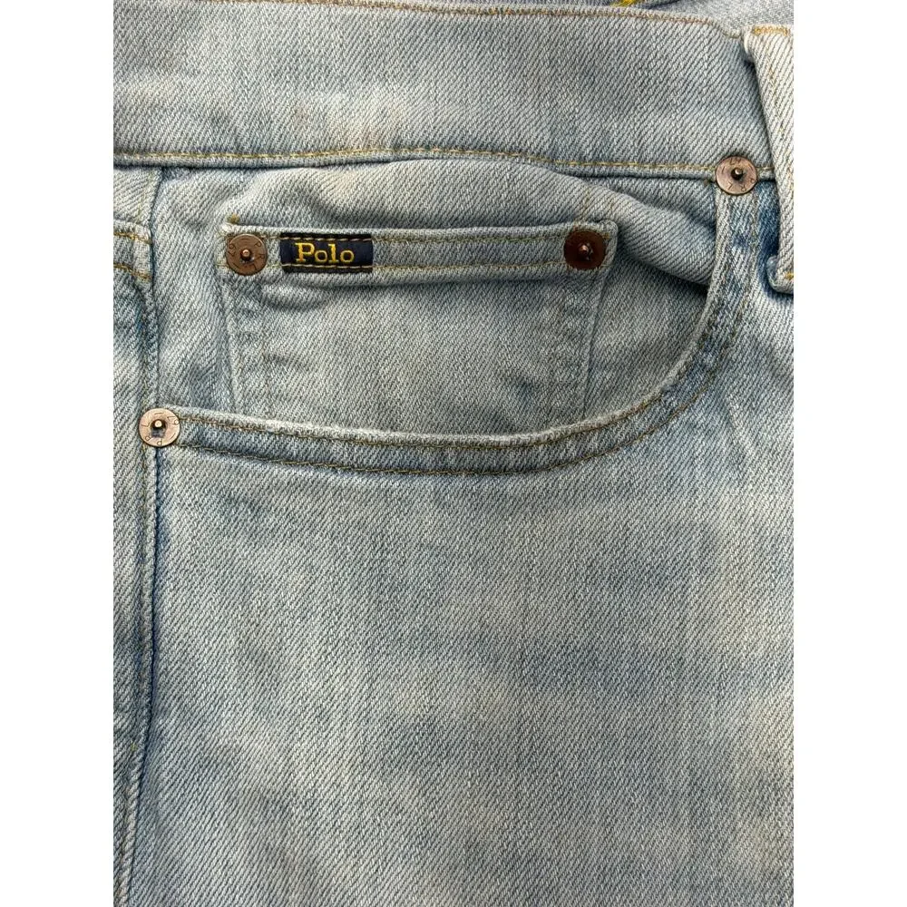 Polo Ralph Lauren Jeans Mens 34x30 Light Wash Stretch Denim Slim